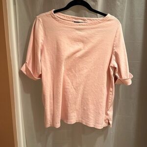 COPY - Karen Scott Boat Neck Pink 3/4 Length Sleeve Tee Size XL